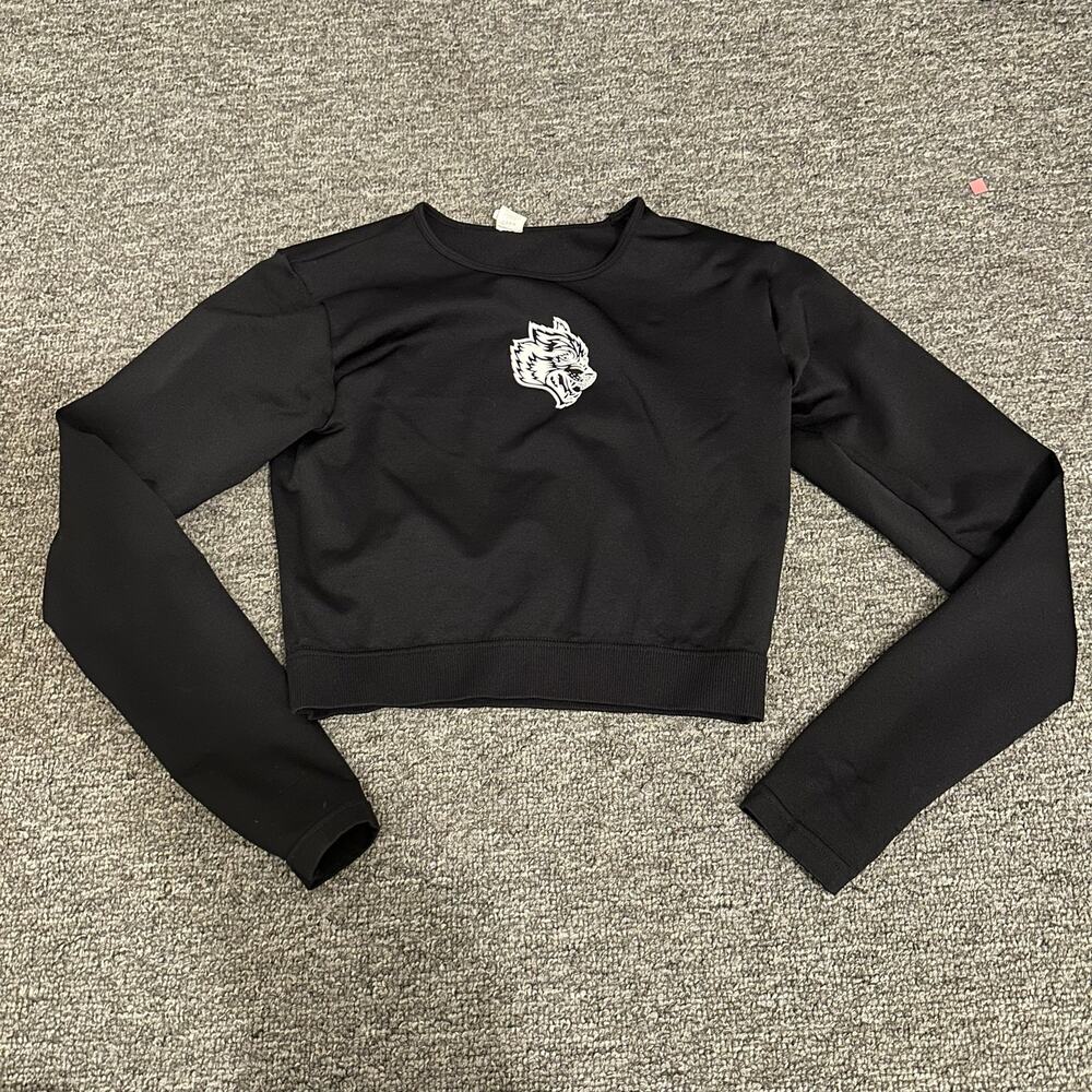 Darc Sport Cropped Wolf Long Sleeve Shirt Black She Size Medium
